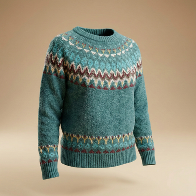 Lisa | Retro Wave Pattern Sweater