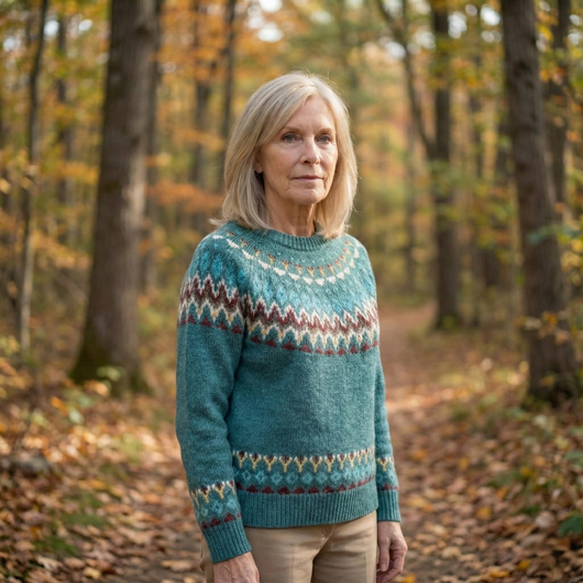 Lisa | Retro Wave Pattern Sweater