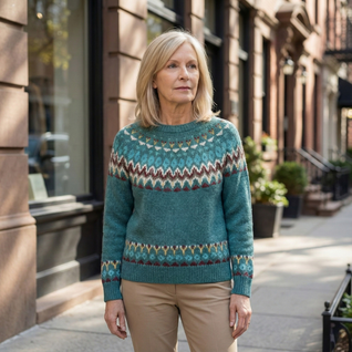 Lisa | Retro Wave Pattern Sweater