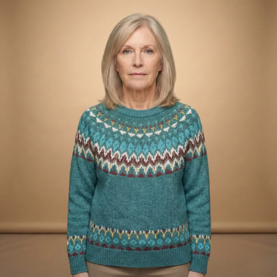 Lisa | Retro Wave Pattern Sweater